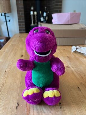 Barney Purple & Green Plush Dinosaur Stuffed Toy - Kids Favorite